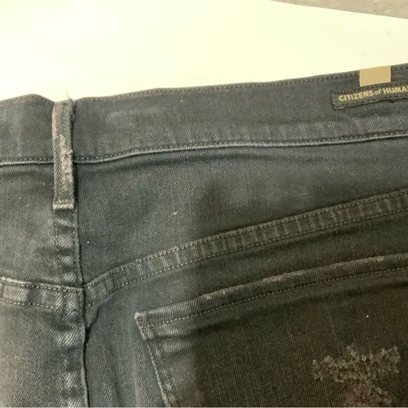 Citizens of Humanity Black Denim Mini Skirt size 27 - Picture 4 of 10